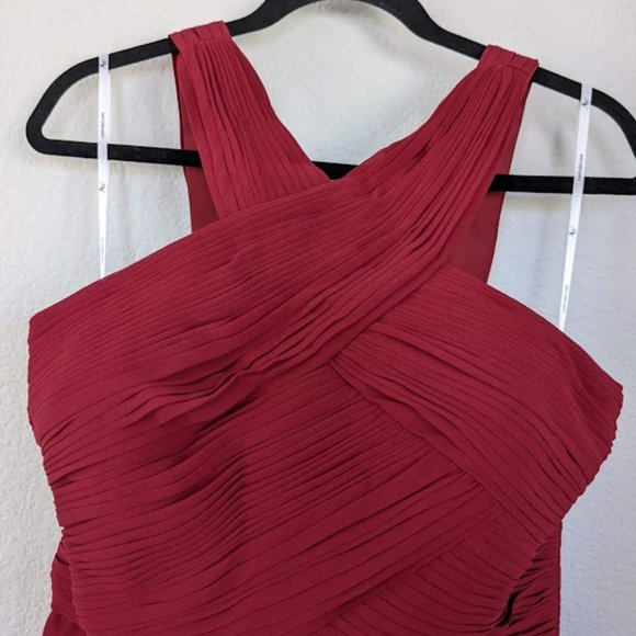 AW Vienna Bridesmaid Prom Formal Special Occasion Wedding Guest Dress, 14, Red - Picture 5 of 8